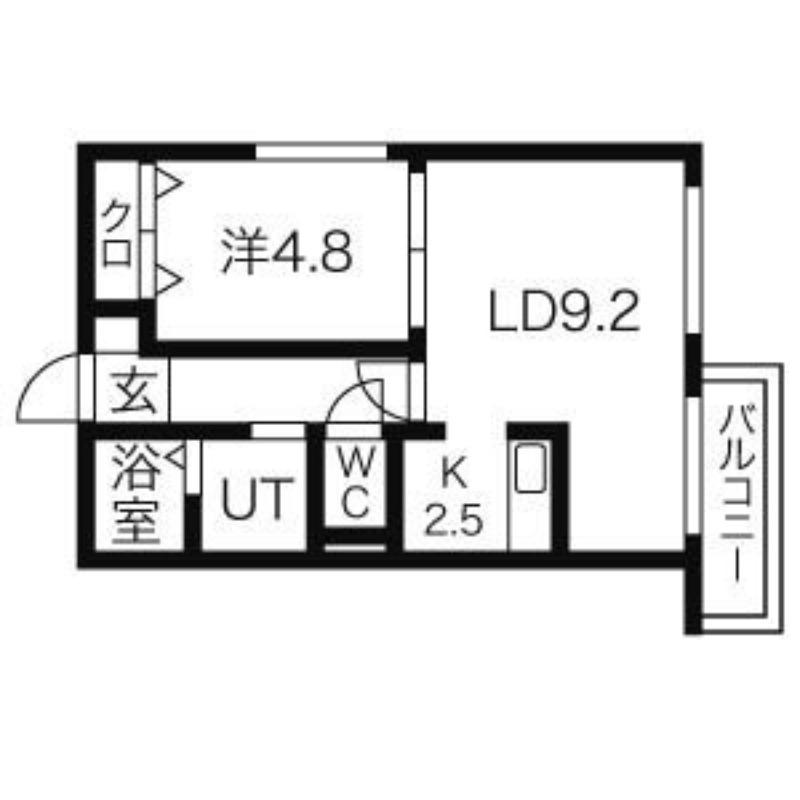 グランメゾン栄通(1LDK/2階)の間取り写真