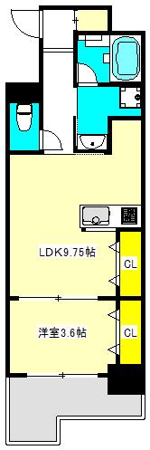 LAGRACE天六(1LDK/5階)の間取り写真