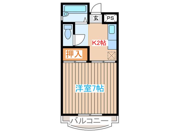 ヴェラ 18(1K/3階)の間取り写真