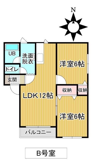 FOREVERII(2LDK/1階)の間取り写真