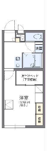 レオパレス加賀(1K/1階)の間取り写真