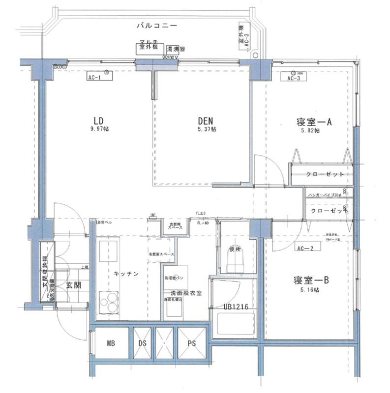 荻窪パーク・マンション(2LDK/3階)の間取り写真