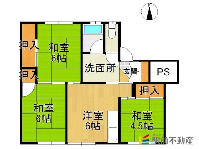 サンコーポラス柳川II(3DK/5階)の間取り写真