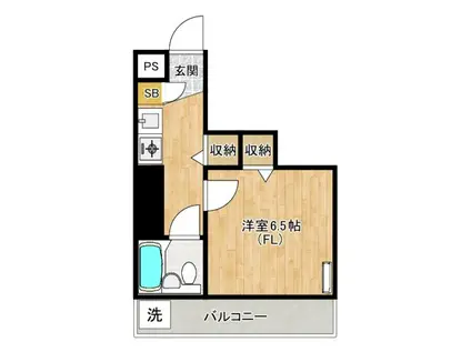 イル・ド・クール等々力(1K/2階)の間取り写真