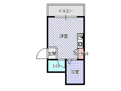 ペントハウス21(ワンルーム/4階)の間取り写真