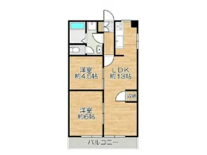 グレイスハイツナガラ(2LDK/1階)の間取り写真