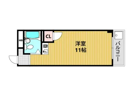 サンシャイン喜志(1K/3階)の間取り写真