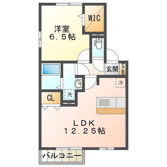 ソフィア エム(1LDK/2階)の間取り写真
