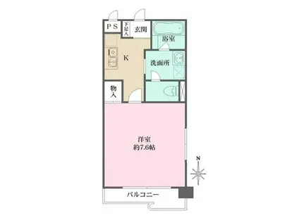 シャンブル仁左衛門(1K/2階)の間取り写真