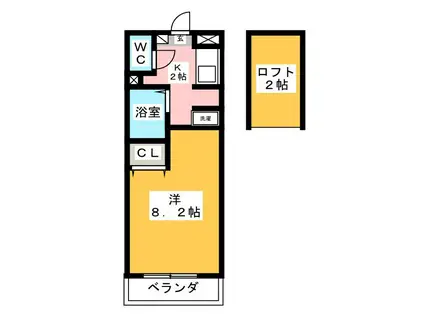 SK-COURTIV(1K/5階)の間取り写真