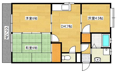 アーバン出汐(3DK/3階)の間取り写真