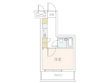 クリオさがみ野参番館(1K/4階)の間取り写真