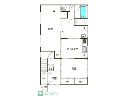 ラーデン中央町(3DK/2階)の間取り写真