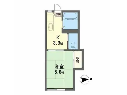 パルハイツ(1K/1階)の間取り写真