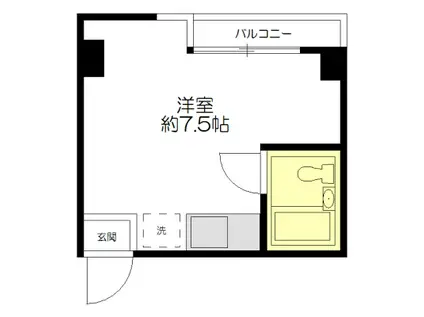 アーバンヒルズ小金井(ワンルーム/3階)の間取り写真