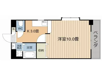 エトワールTM(1K/6階)の間取り写真