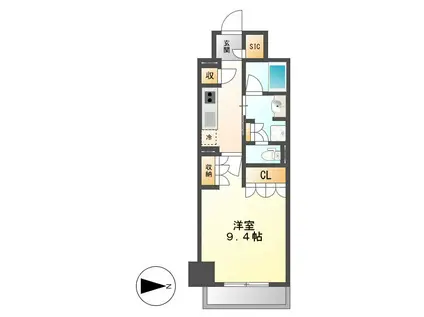 パークアクシス名駅南グランデ(1K/3階)の間取り写真