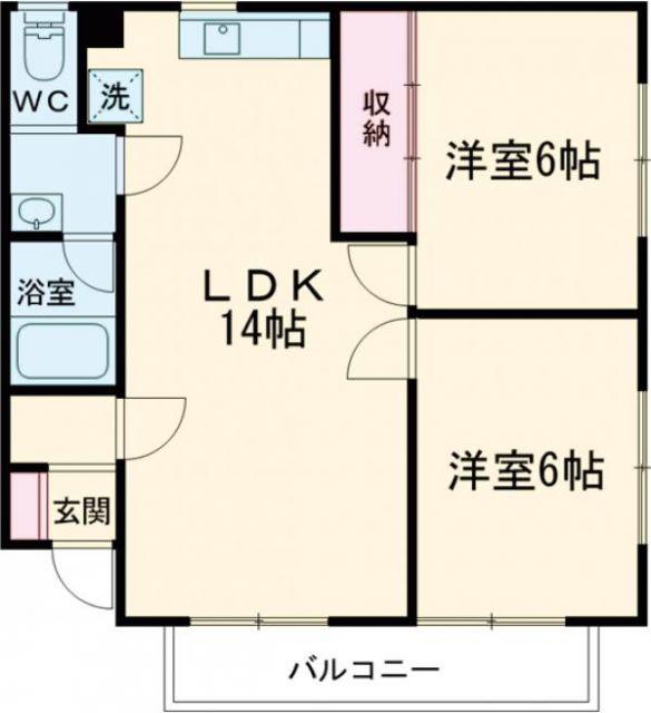 アーバンライフアネックス(2LDK/1階)の間取り写真