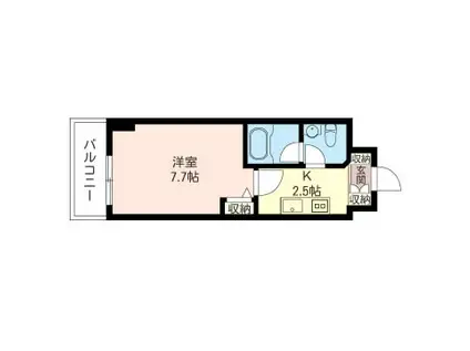 CUARTO TCC(1K/7階)の間取り写真