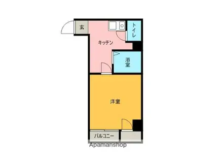 シャトーM(1K/2階)の間取り写真