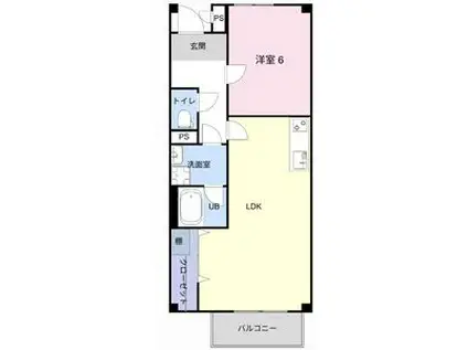 サープラス II 牟都志(1LDK/1階)の間取り写真