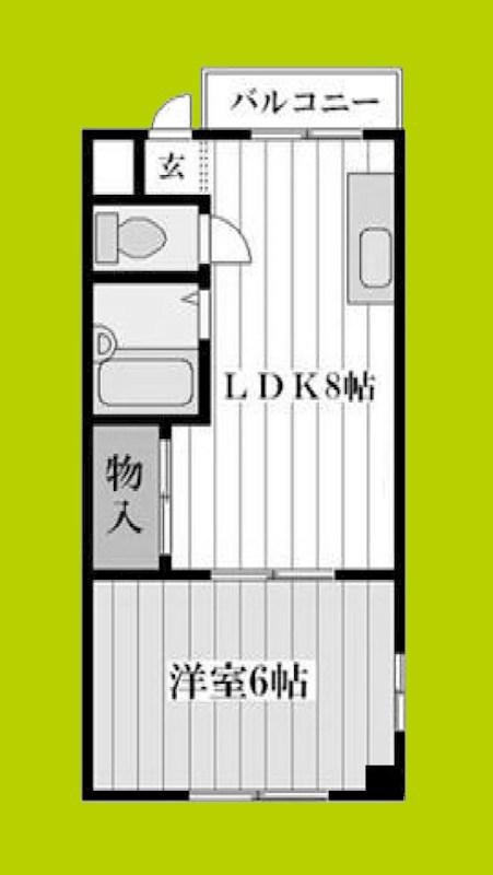 サンプラザ新北野C棟(1LDK/4階)の間取り写真