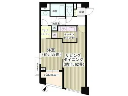 パトリス26 パトリス26(1LDK/3階)の間取り写真