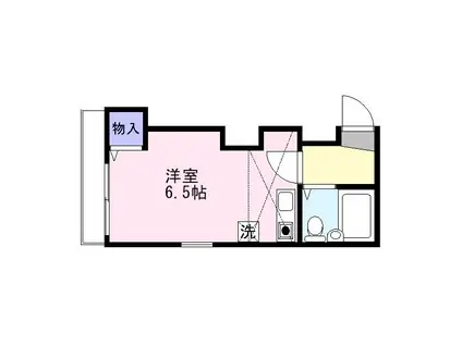 イーハイム(ワンルーム/2階)の間取り写真