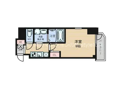 エスリードレジデンス天神橋筋六丁目(1K/10階)の間取り写真