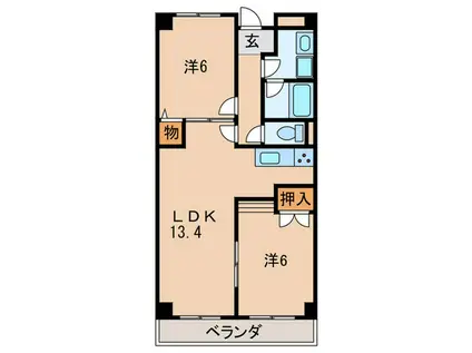 メゾンルミエール(2LDK/3階)の間取り写真
