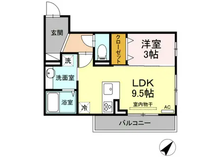アネックス五番館(1LDK/3階)の間取り写真