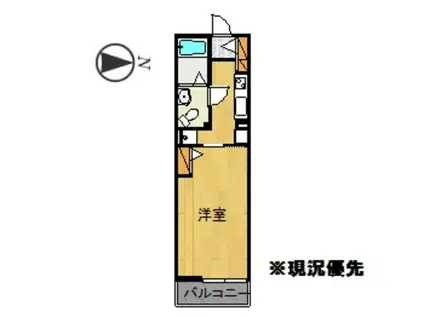 さちが丘ベル・グランツ(1K/2階)の間取り写真