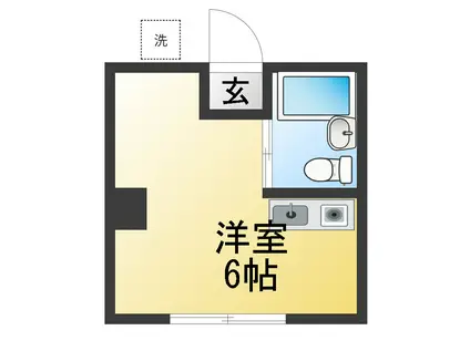 カーサフェニックス(ワンルーム/1階)の間取り写真