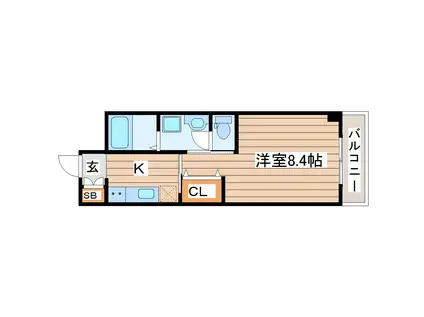 メゾン ルミエール(1K/3階)の間取り写真