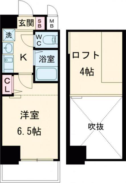 エステムコート神戸県庁前IIIフィエルテ(1K/11階)の間取り写真