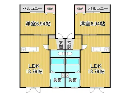 DERMOZO(1LDK/3階)の間取り写真