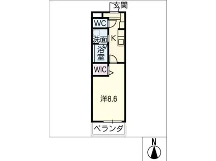 GOLDIII(1K/6階)の間取り写真
