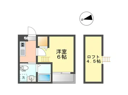 GRACE枇杷島 (1SK/1階)の間取り写真