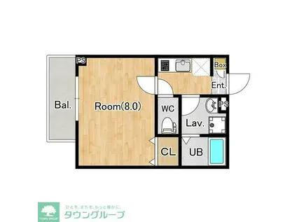 ジーメゾン淵野辺ノース(1K/3階)の間取り写真