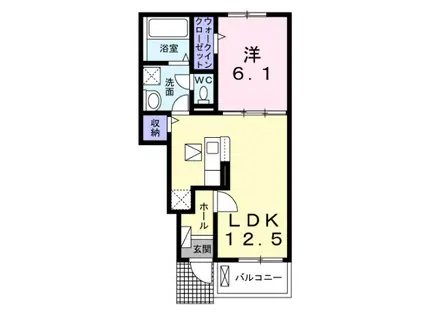 ル・グラン(1LDK/1階)の間取り写真