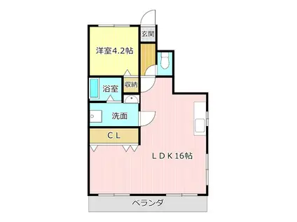 マンションやまと(1LDK/3階)の間取り写真