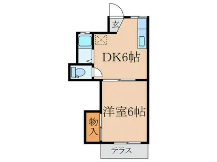 佐武ハウス(1DK/1階)の間取り写真