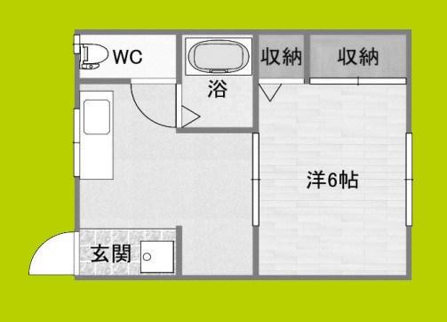 阪南ハイツ(1K/3階)の間取り写真