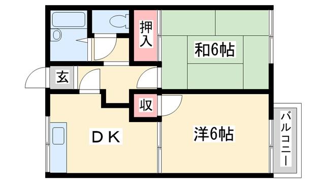 リバティハイツ(3DK/2階)の間取り写真