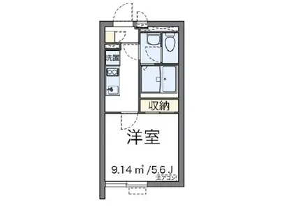 クレイノ練馬光が丘 57567(1K/2階)の間取り写真