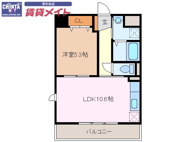 塔世西裏MSビル(1LDK/2階)の間取り写真