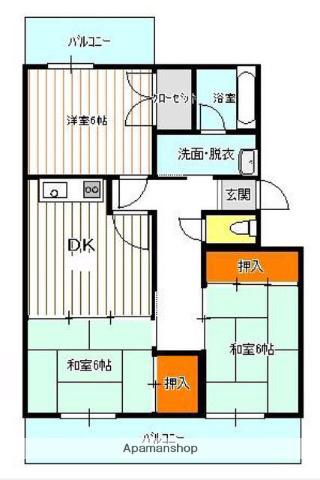 グランピア今宿III(3DK/2階)の間取り写真