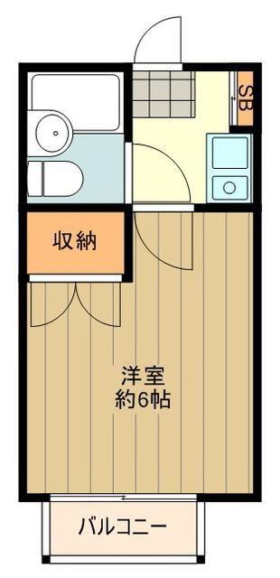 ベルビュー泉(1K/1階)の間取り写真