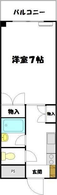 ラ・ポール(ワンルーム/3階)の間取り写真
