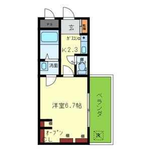 サン藤江(1K/1階)の間取り写真